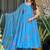 Sky blue muslin anarkali salwar suit