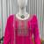 pink faux georgette salwar suit dupatta