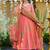 Peach muslin anarkali salwar suit