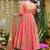 Peach muslin anarkali salwar suit