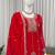 red faux georgette salwar suit dupatta