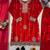 red faux georgette salwar suit dupatta