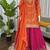 orange chinon silk blend salwar suit dupatta