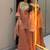 light brown silk blend salwar suit dupatta