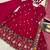 pink oragnza anarkali salwar suit dupatta