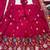 pink oragnza anarkali salwar suit dupatta