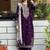purple faux georgette salwar suit dupatta