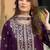 purple faux georgette salwar suit dupatta