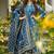 Blue heavy muslin salwar suit with dupatta
