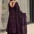 purple silk blend salwar suit dupatta
