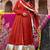 orange silk blend anarkali salwar suit dupatta