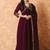 wine vichitra silk blend anarkali suit