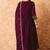wine vichitra silk blend anarkali suit