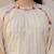 White floral embroidered cotton kurta set with net dupatta