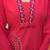 Deep rose pink pure cotton a-line kurta set with applique work and mirror embroidery
