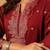 Maroon pure cotton embroidered kurta set with farsi salwar