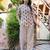 Off white cotton co-ord set with rustic floral buta print – casual wear