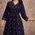 Teal blue mul cotton anarkali set with floral embroidery – festive wear