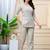 Beige cotton co-ord set with ethnic buta print – casual wear