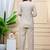 Beige cotton co-ord set with ethnic buta print – casual wear