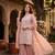 Premium chinon silk sharara suit with heavy beads work & chinon dupatta