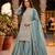Premium chinon silk sharara suit with heavy beads work & chinon dupatta
