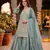 Premium chinon silk sharara suit with heavy beads work & chinon dupatta