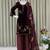 maroon velvet salwar suit dupatta