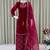 pink velvet salwar suit dupatta