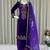 purple velvet salwar suit dupatta