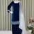 blue velvet salwar suit dupatta