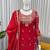red silk blend salwar suit dupatta