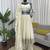 cream chinon silk blend anarkali salwar suit dupatta