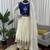 cream chinon silk blend anarkali salwar suit dupatta