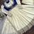 cream chinon silk blend anarkali salwar suit dupatta