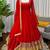 red georgette anarkali salwar suit dupatta