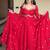 pink faux georgette anarkali salwar suit dupatta