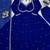 blue faux georgette anarkali salwar suit dupatta