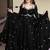 black faux georgette anarkali salwar suit dupatta