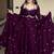 wine faux georgette anarkali salwar suit dupatta