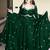 green faux georgette anarkali salwar suit dupatta