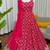 pink faux georgette anarkali salwar suit dupatta
