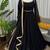 black faux georgette anarkali salwar suit dupatta