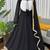 black faux georgette anarkali salwar suit dupatta