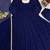 blue faux georgette anarkali salwar suit dupatta