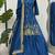 teal crepe silk blend salwar suit dupatta