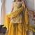 yellow silk blend salwar suit dupatta