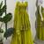 light green faux georgette salwar suit dupatta