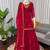 red faux georgette salwar suit dupatta