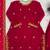red faux georgette salwar suit dupatta